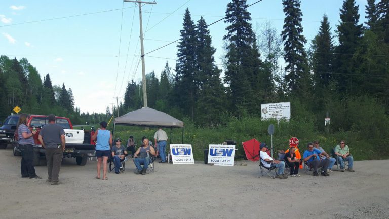 Picket Lines Set Up at Mount Polley