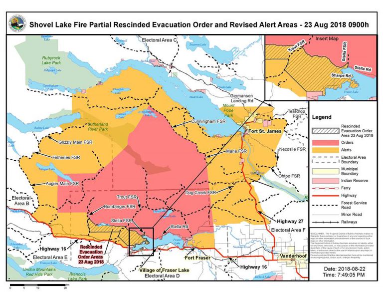 RDBN cancels Evacuation Order for part of Shovel Lake wildfire