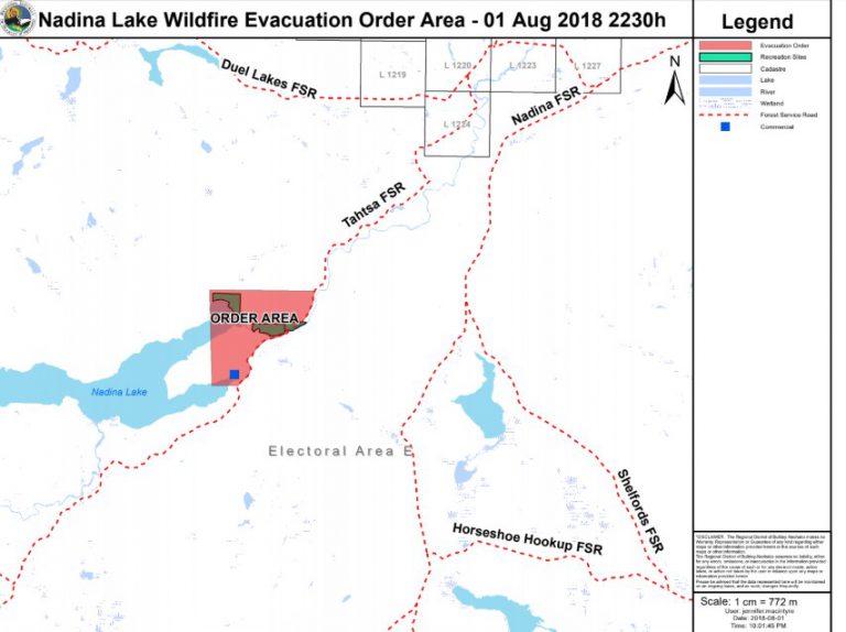 Evacuation Order issued by the RDBN August 1st, 2018