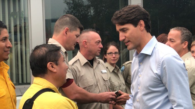 WATCH: PM Trudeau visits PG amid the wildfire crisis in the Northwest