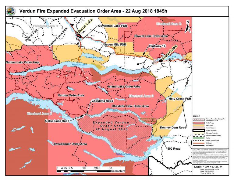 Evacuation order for Verdun Mountain wildfire expanded