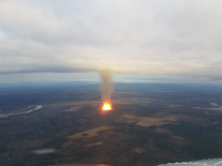 WATCH: Natural gas pipeline ruptures north of Prince George