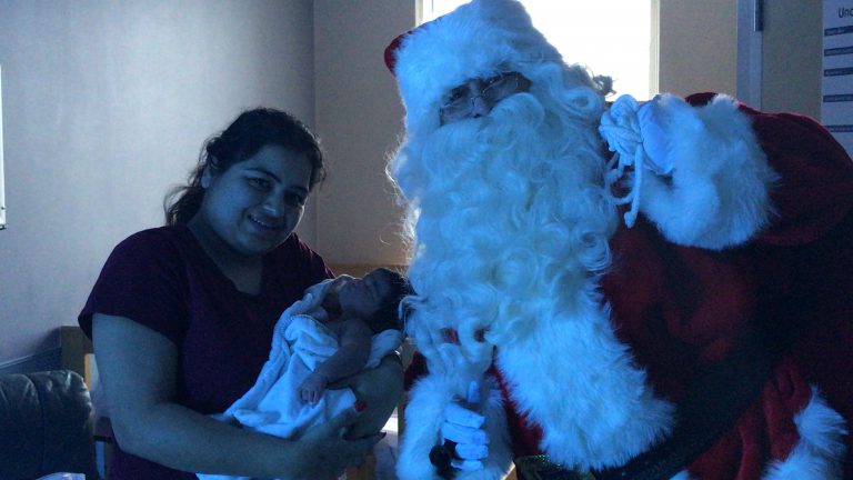WATCH: “Here comes Santa Claus” … to University Hospital!