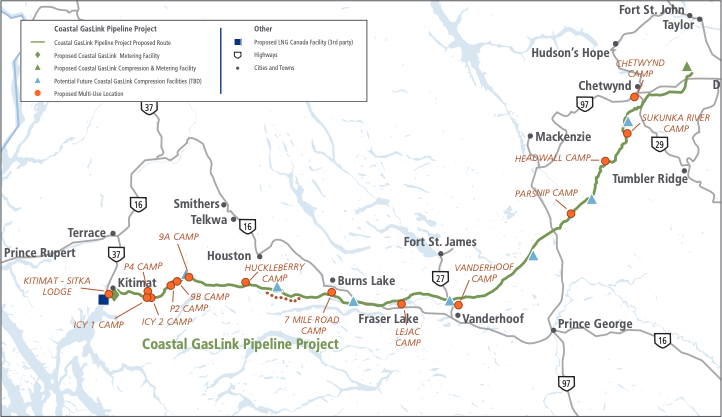 Coastal Gas Links works on additional worker camps in Vanderhoof and Lejac