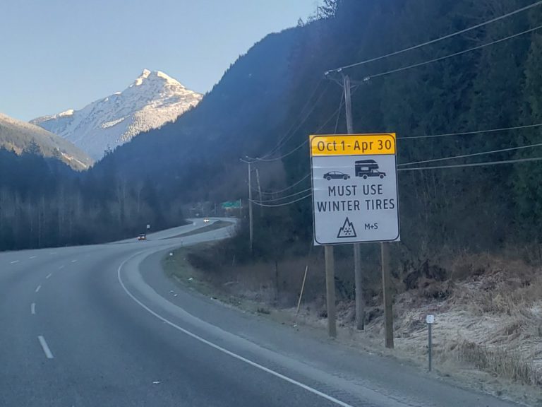 Winter tire rules now in effect in British Columbia