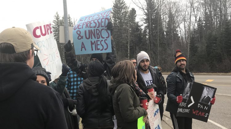 Tensions running high for UNBC students as strike continues