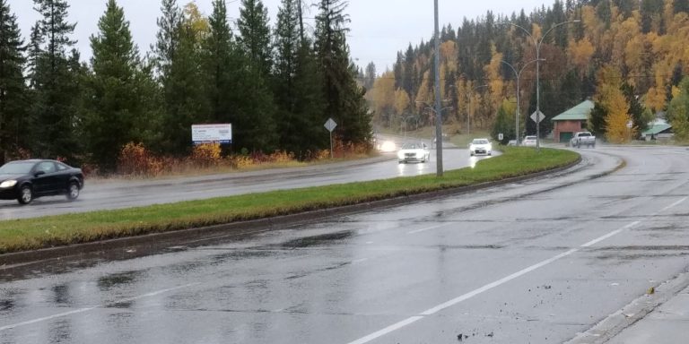Road closures due to heavy rains in Peace region