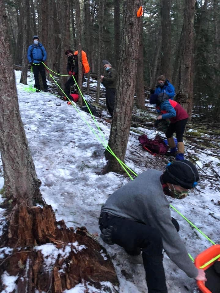 Fort St. James Search and Rescue Society save woman with broken leg from icy mountain top