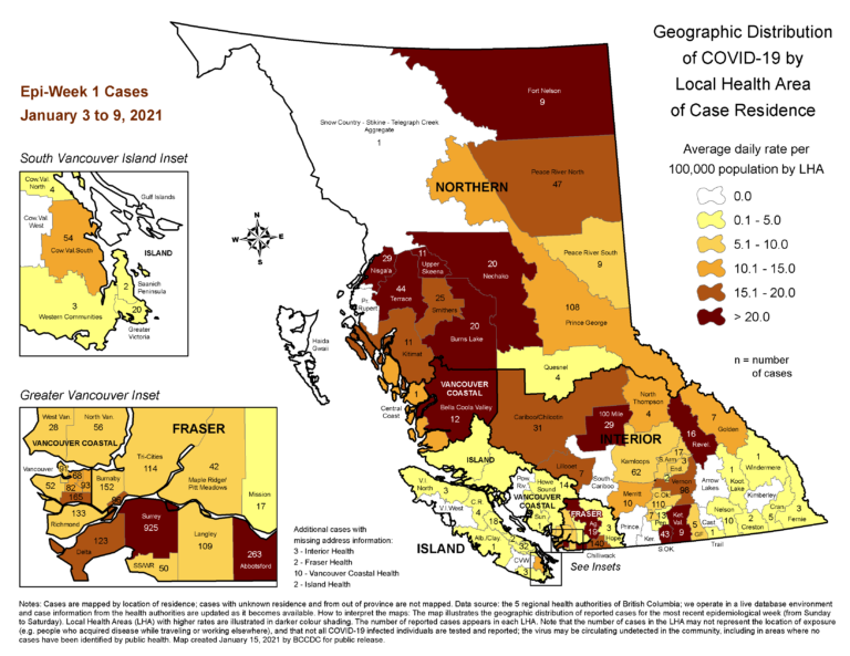 Prince George local health area adds 108 COVID-19 infections: BC CDC