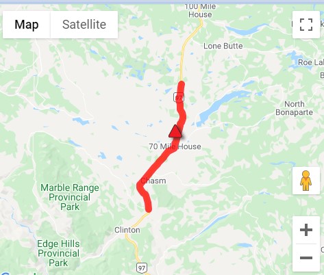 Wildfires in the Cariboo Fire Centre cause highway closures