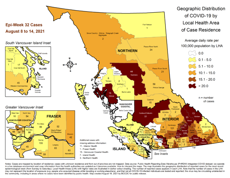 53% of eligible Nechako local health area residents fully vaccinated