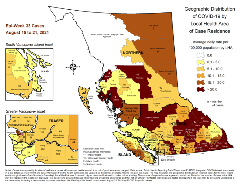 COVID-19 case counts in the Nechako region remain steady