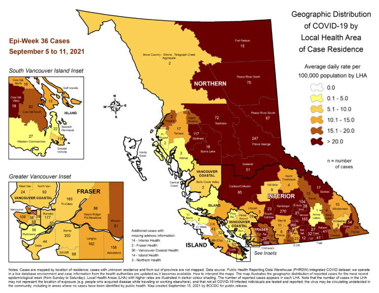 Northern Health vaccination rates lowest in BC ; COVID-19 cases nearly double in PG