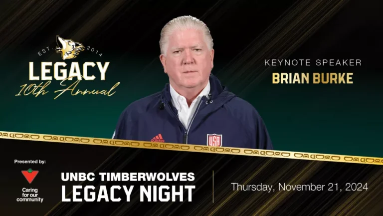 UNBC Timberwolves welcome former NHL General Manager as Legacy Night keynote speaker