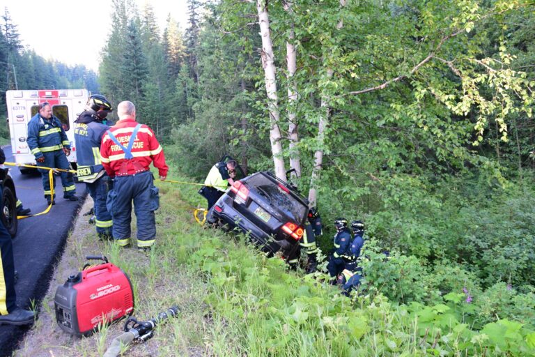 Quesnel rescue crews work for two hours to get passenger out in accident