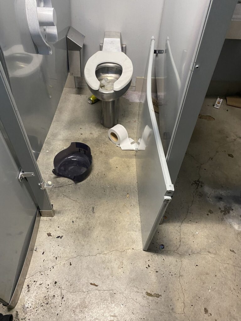 Women’s washroom at Riverside Park sustains $1,500 damage